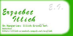 erzsebet illich business card